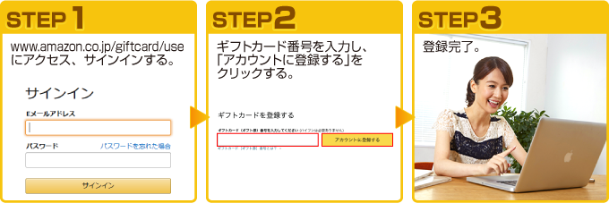 Amazonギフトカード登録方法