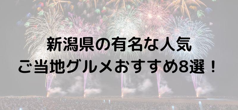 新潟県の有名な人気ご当地グルメおすすめ8選!