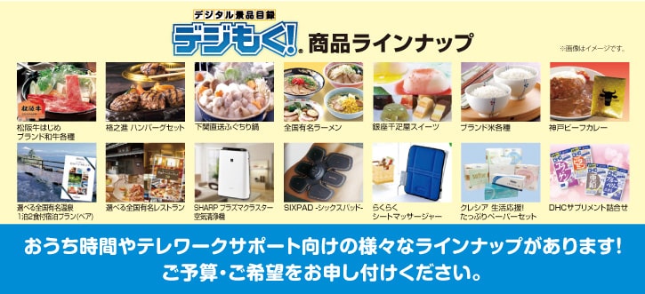 デジもく！の商品ラインナップ