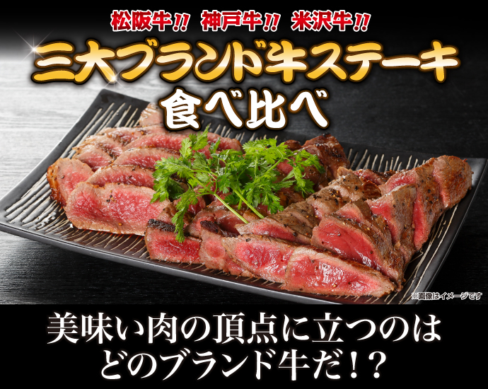 パネもく 三大ブランド牛ステーキ食べ比べ パネル付 景品パーク