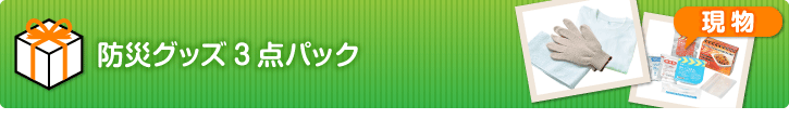 防災グッズ3点パック【現物】