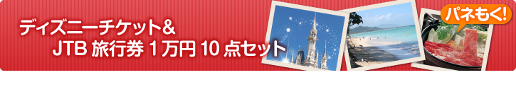 ディズニーチケット Jtb旅行券 10点セット 送料無料 全品パネル付 当日出荷可 景品パーク