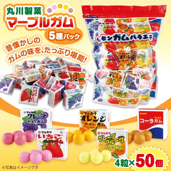 “丸川製菓マーブルガム5種パック