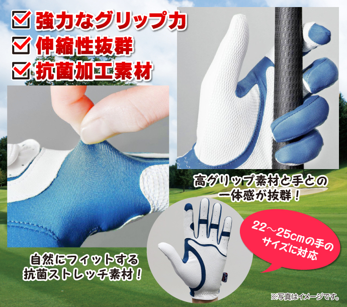 US PGA TOURフリーサイズゴルフグローブ(青)【現物】