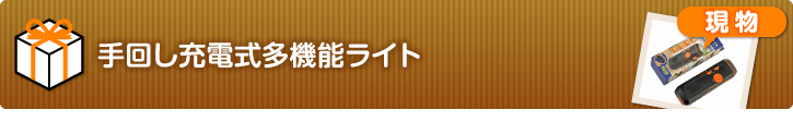 手回し充電式多機能ライト【現物】