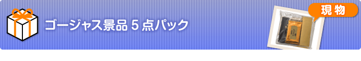 ゴージャス景品5点パック