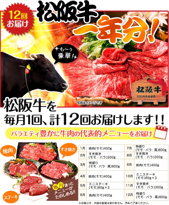 お肉一年分 松阪牛 風コース