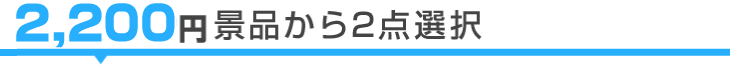 2,200円景品から2点選択