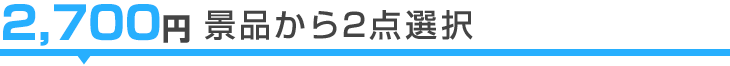 2,700円景品から2点選択