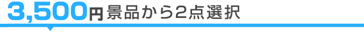 3,500円景品から2点選択