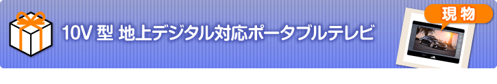 10V型 地上デジタル対応ポータブルテレビ【現物】