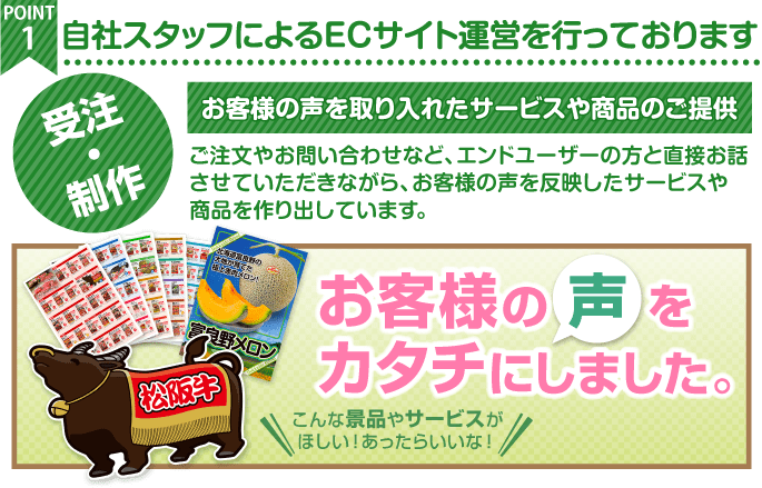 自社スタッフによるECサイト運営を行っております