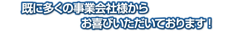 既に多くの販売実績があります