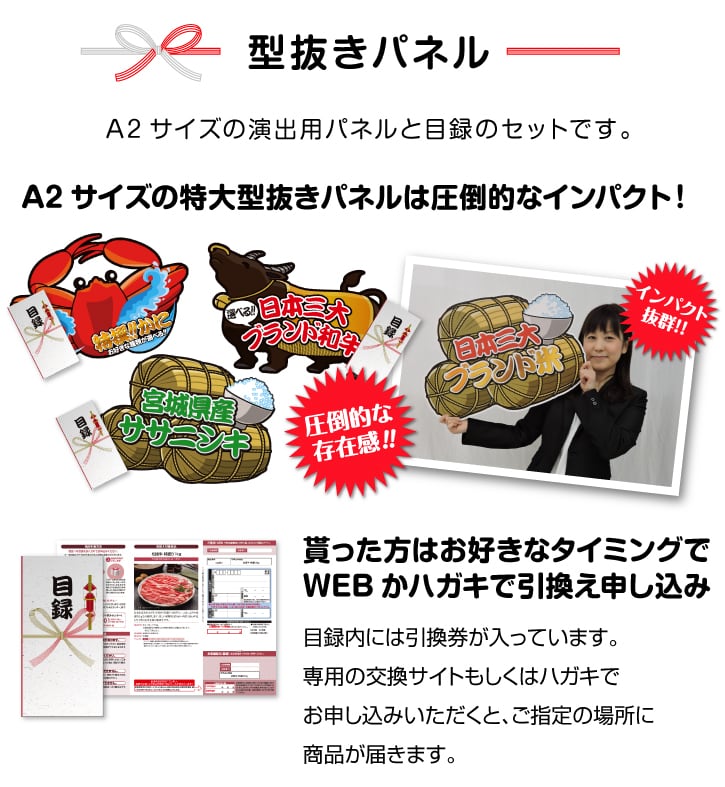型抜きパネルギフト