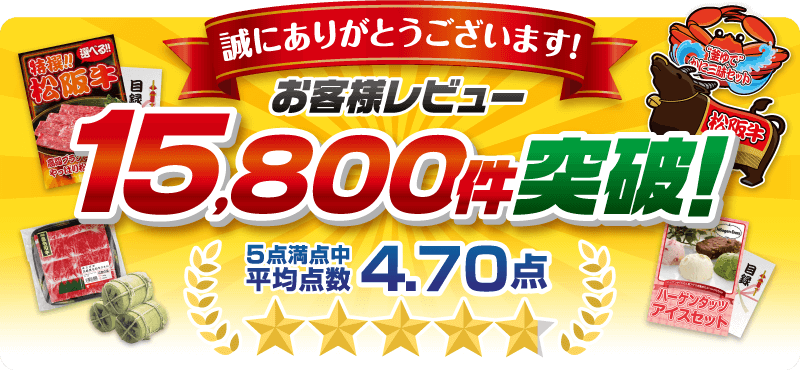 景品パーク お客様レビュー15800件突破!