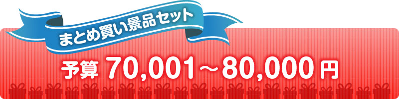 予算で選ぶ80,000円以下の人気景品セット