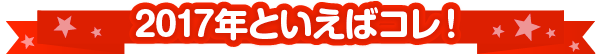 2017年を象徴する景品