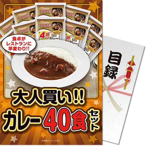 【パネもく！】大人買い！カレー40食セット（A4パネル付）