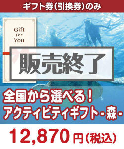 ギフト券景品 【ギフト券】全国から選べる！アクティビティギフト-空-