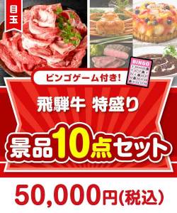 【ビンゴゲーム付き】飛騨牛特盛り10点セット