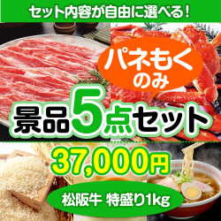 肉景品 内容が選べる松阪牛特盛り 5点セット
