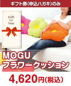 ギフト券景品　MOGU フラワークッション