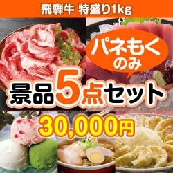 【楽々まとめ買い景品セット：当選者5名様向け】飛騨牛特盛り1kg 5点セット