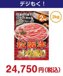 松阪牛 メガ盛り2kg 30,000円以下の景品（引換ID景品）