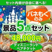 ＜内容が選べるまとめ買い景品5点セット＞目玉：ディズニーチケット  内容が選べる景品セット 