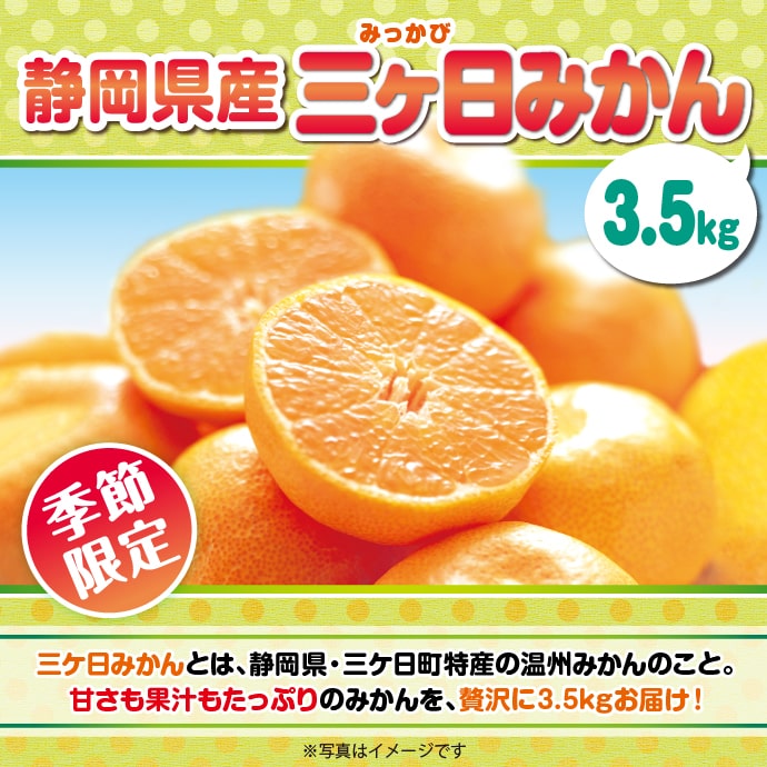 <季節限定>【パネもく!】静岡県産 三ケ日みかん3.5kg(A4パネル付)