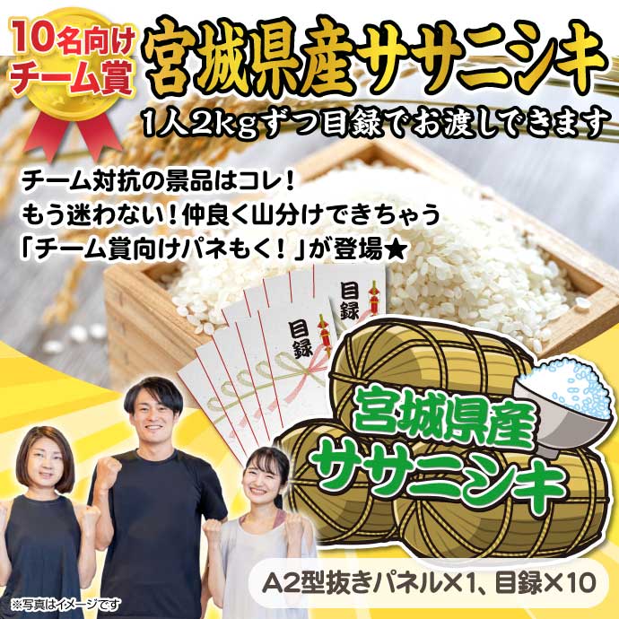 【目録10名様向け】宮城県産ササニシキ(2kg×10/計20kg)