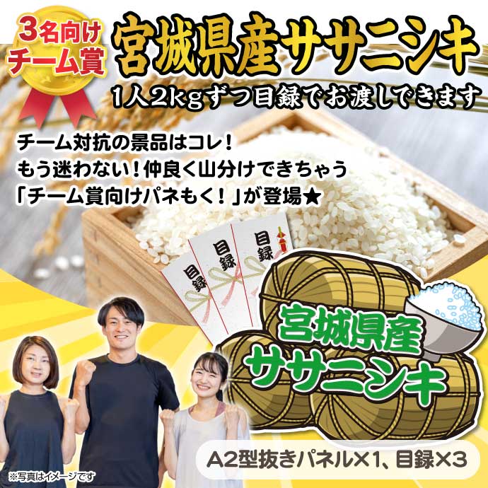 【目録3名様向け】宮城県産ササニシキ(2kg×3/計6kg)